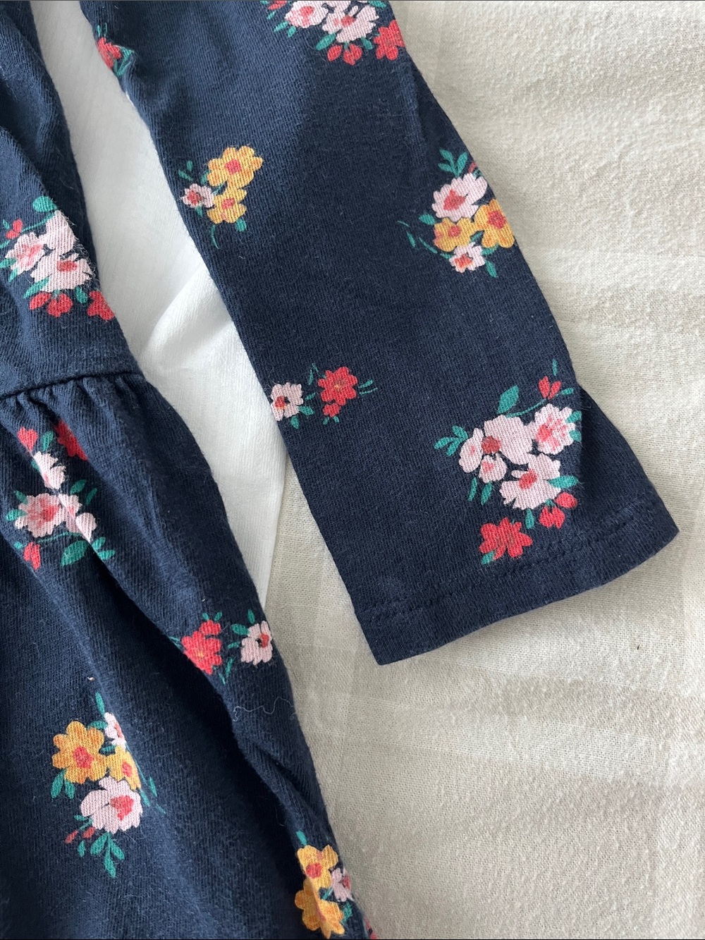 Old Navy girls Floral Tiered Long-Sleeve Dress size 5T - Picture 3 of 5
